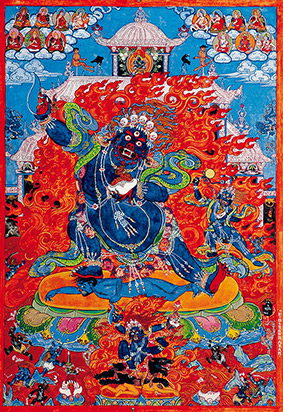 Makhagala by Otgo 1999-2001, Tempera on Cotton 26 x 18 cm