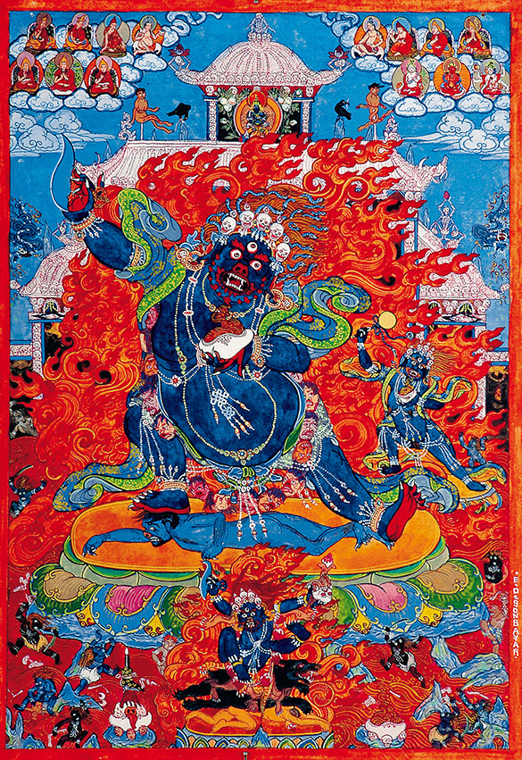 Makhagala by OTGO 1999-2001, Tempera on cotton 26 x 18 cm