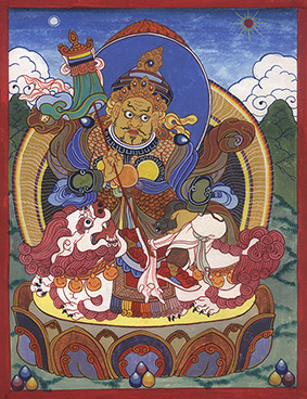 Bayan Namsarai by Otgo 2002, Tempera on Cotton 27 x 20 cm