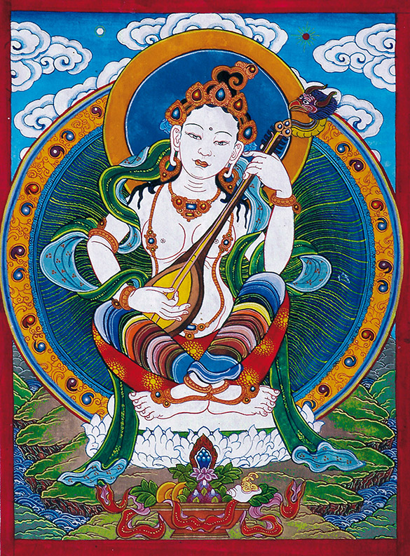 Yanjin Lkhama by OTGO 2003, Tempera on cotton 27,5 x 20 cm