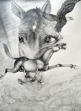 Enegry by OTGO 2005, pencil on paper 30 x 24 cm