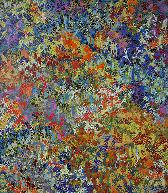 amitan-2 by OtGO 2014–2020, acryl on canvas 220 x 200 cm