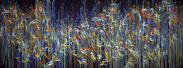 inguidel (ZURAG 200711) by OTGO 2018-2020, acryl on canvas 150 x 400 cm