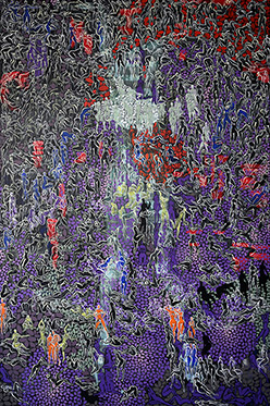 The World Beyond -4 by OTGO 2021-2022, acryl on canvas, 150 x 100 cm