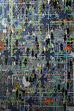 The World Beyond -8 by OTGO 2021-2022, acryl on canvas, 150 x 100 cm