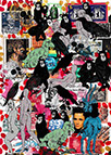 Cabinet of Curiosities Memento Mori: 24 pictures with about 430 stamps by OtGO 2021, consists of 24 equal-sized single paintings, ink and acryl on original Stamps, each measuring 210 by 148 mm (A5)