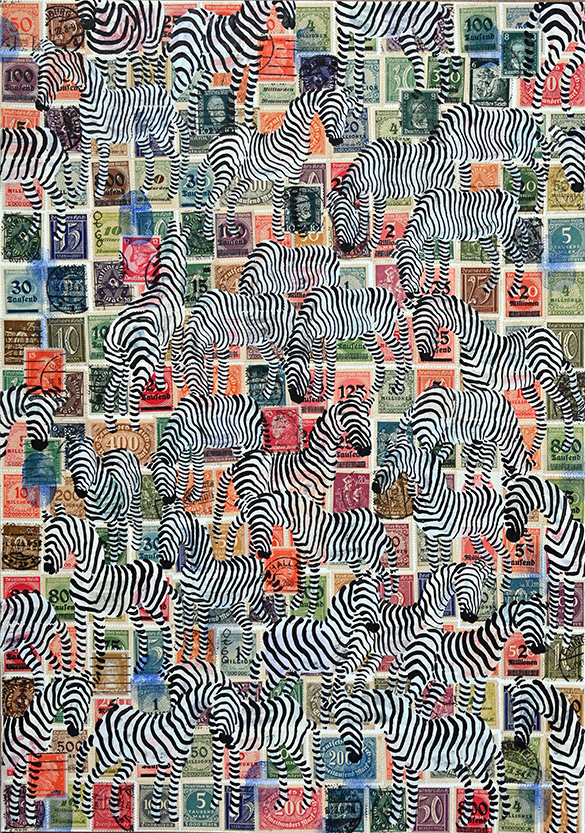 Cabinet of Curiosities Zebras 26/30: 30 pictures with stamps by