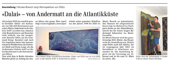 Ausstellung | Musée Boesch zeigt Retrospektive von OtGO «Dalai» - von Andermatt an die Atlantikküste