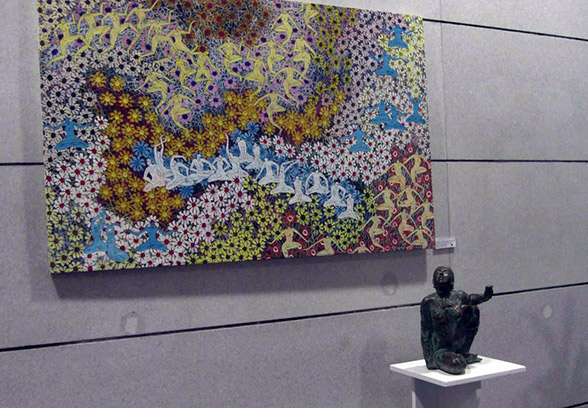 OTGO exhibition with sculptures by Amgalan Tsevegmid 2007 Deutsche Bank