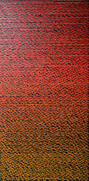 88888888 - 1 by OtGO 2025-2026, consists of 8 equal-sized single paintings, acryl on canvas, 200 x 800 cm. each measuring 200 x 100 cm